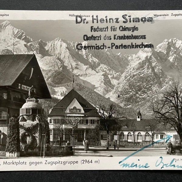Garmisch Marktplatz gg. Zugspitzgruppe Gebirge Haus Bayern Deutschland 400480 F