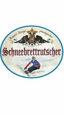 KuK Nostalgie Holzschild "Schneebrettrutscher"