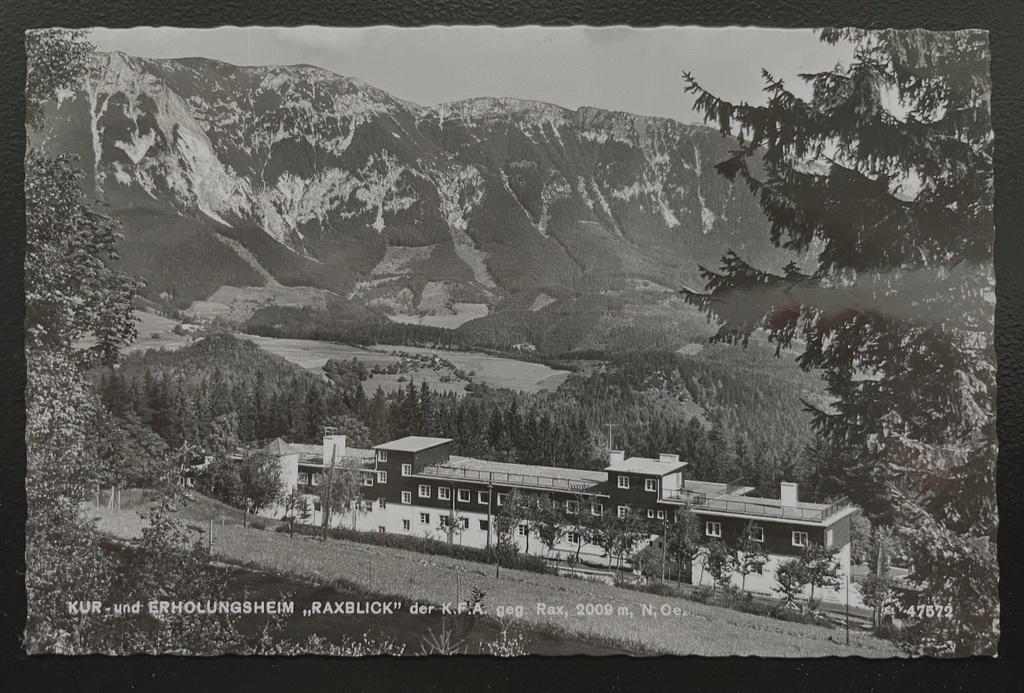 Kur Erholungsheim Raxblick Rax Berg Gebirge Gebäude Niederösterreich 600178A D