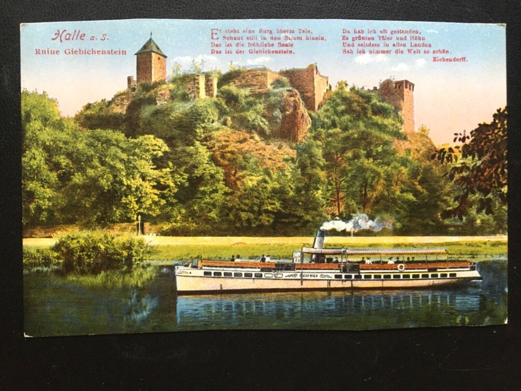 Halle a. S. - Ruine Giebichenstein - Burg - Dampfschiff 180106 TH