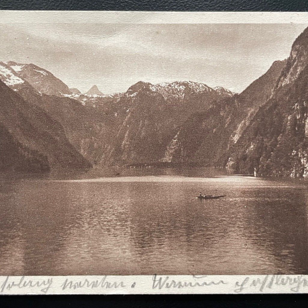 Königsee Gebirge Berg Boot Berchtesgadener Alpen Bayern Deutschland 600150A TH D