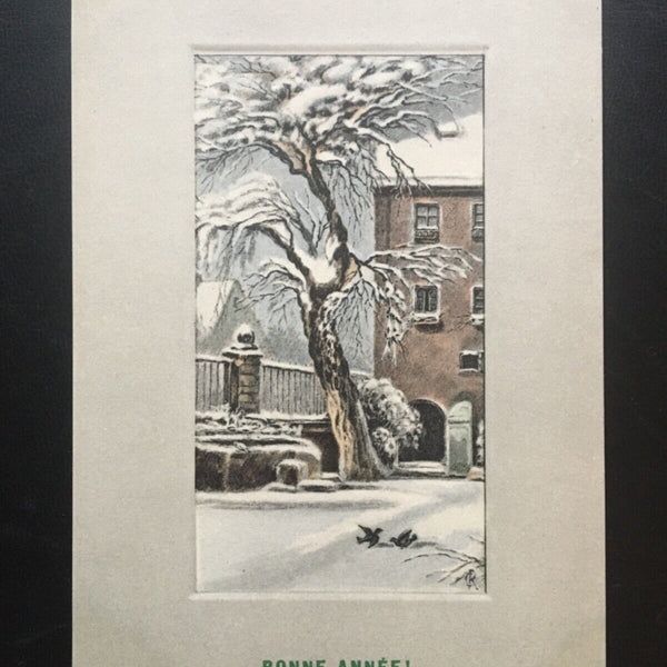 Bonne Annee! - Glückliches neues Jahr - Winterlandschaft - Baum Vögel 180129 TH