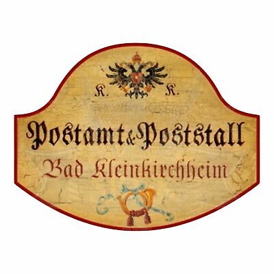 KuK Nostalgie Holzschild Schild Postamt Poststelle Bad Kleinkirchheim
