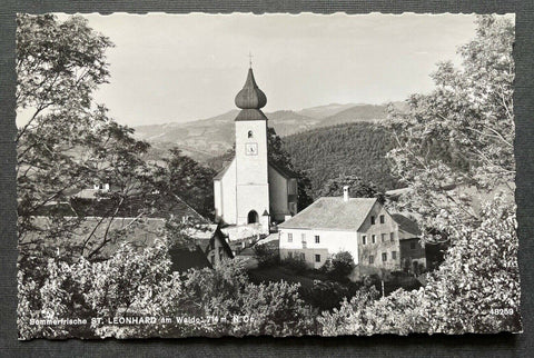 Sommerfrische St.Leonhard am Walde Kirche Berg Wald Niederösterreich 402679 TH C