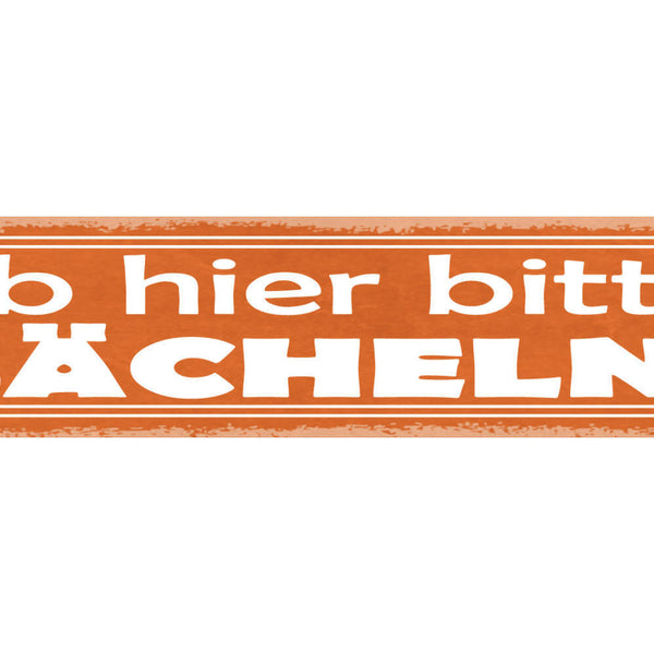 Schild Ab Hier Bitte Lächeln Lachen Gesicht Positiv Grins 46 x 10 Blech od. Holz