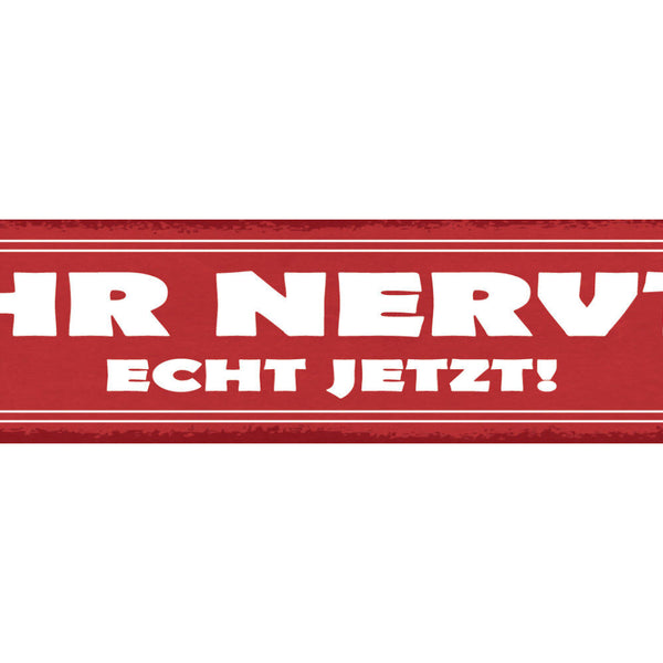 Schild Ihr Nervt Echt Jetzt Ärger Genervt Grantig 46 x 10 Blech od. Holz
