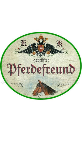 KuK Nostalgie Holzschild "Pferdefreund"