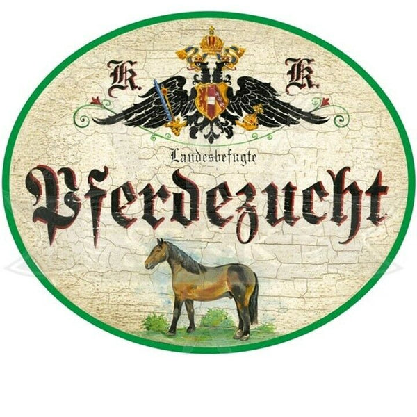 KuK Nostalgie Holzschild "Pferdezucht"