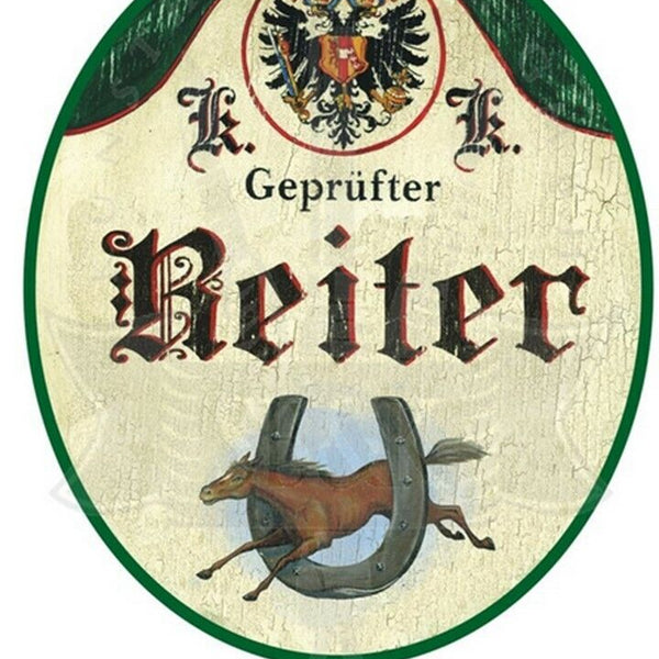 KuK Nostalgie Holzschild "Reiter"
