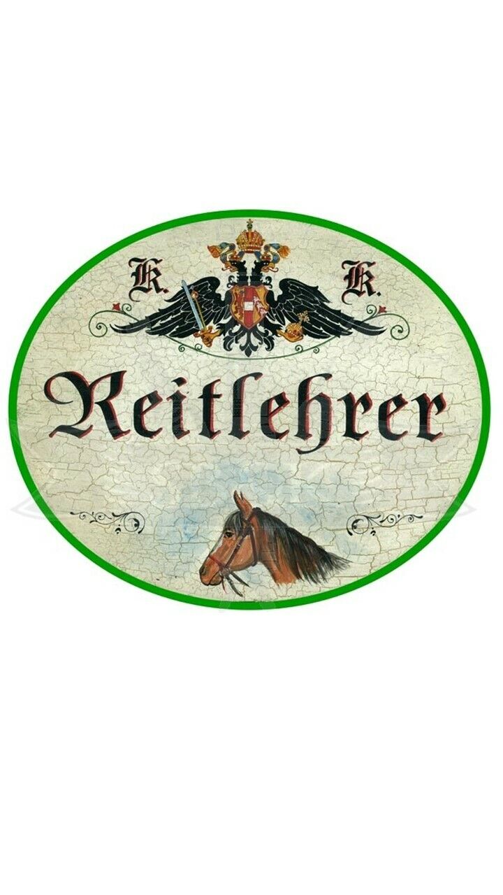 KuK Nostalgie Holzschild "Reitlehrer"