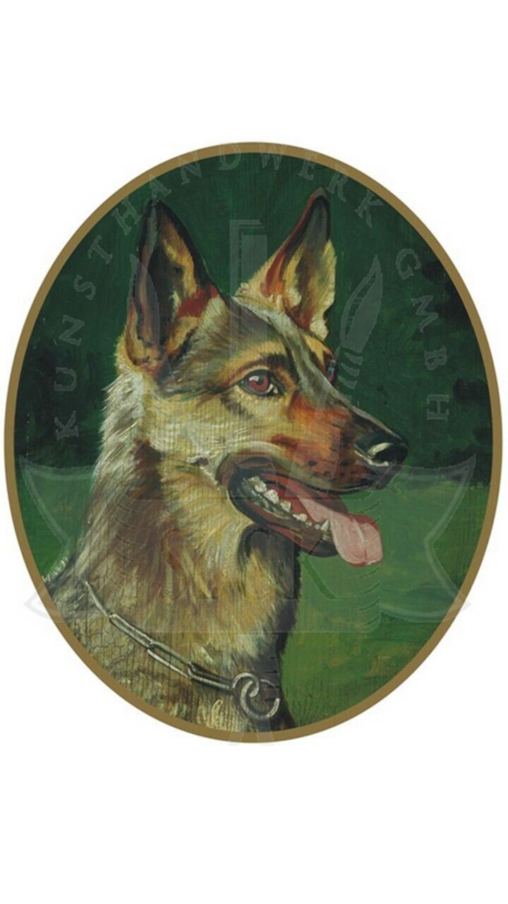 KuK Nostalgie Holzschild "Schäferhund"