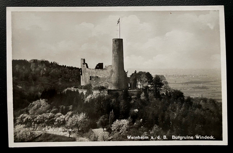 Weinheim Burgruine Windeck Festung Berg Baden-Württemberg Deutschland 600143A D