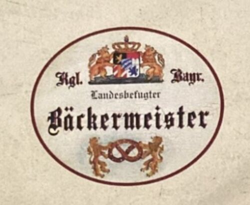 Nostalgie Holzschild Bayern königlich bayerischer Landesbefugter Bäckermeister