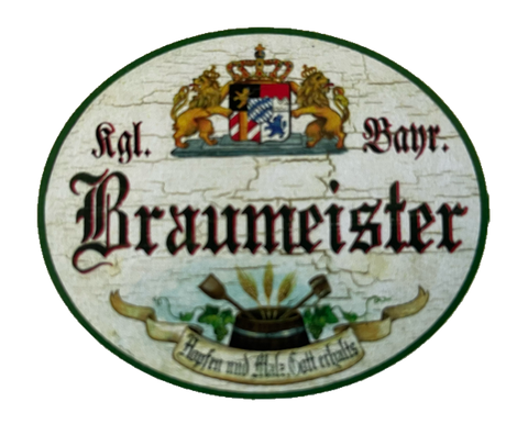 Nostalgie Holzschild Bayern Königlich Bayerischer Braumeister Hopfen Malz Schild