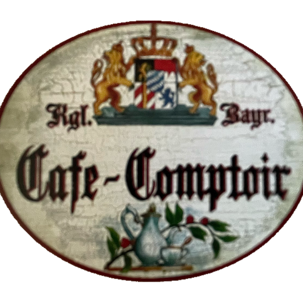 Nostalgie Holzschild Bayern Königlich Bayerischer Cafe Comptoir Schild