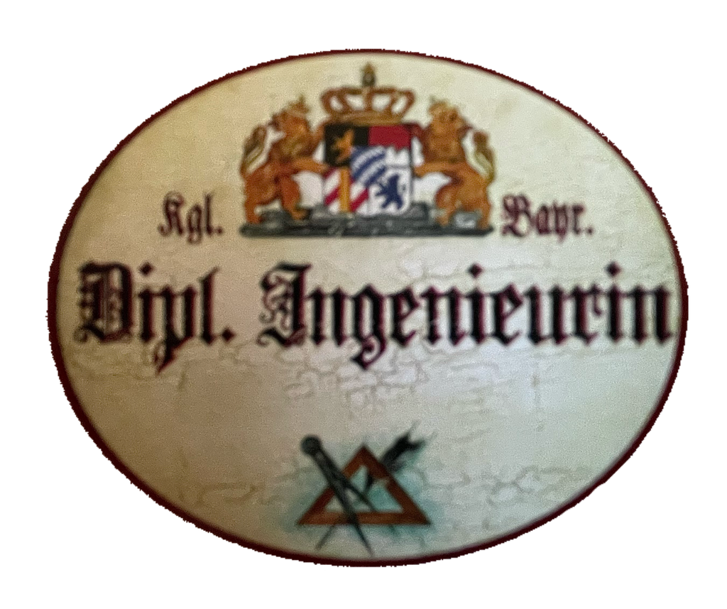 Nostalgie Holzschild Bayern Königlich Bayerische Dipl. Ingenieurin Schild