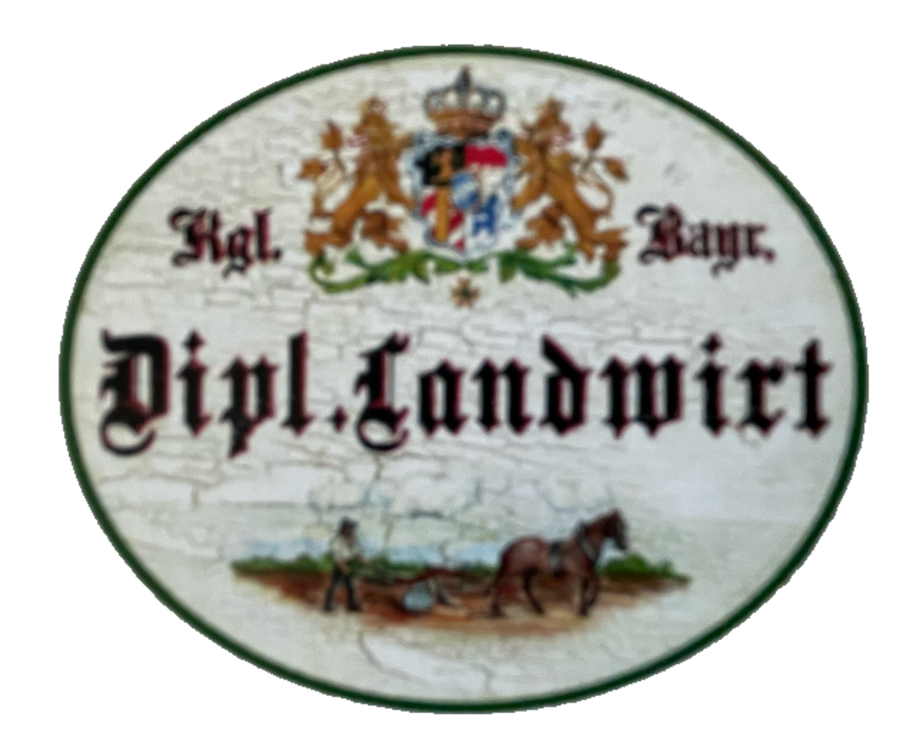 Nostalgie Holzschild Bayern Königlich Bayerischer Dipl. Landwirt Schild