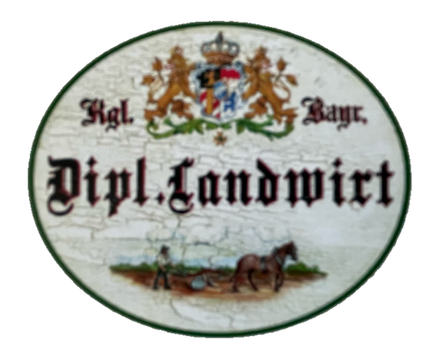 Nostalgie Holzschild Bayern Königlich Bayerischer Dipl. Landwirt Schild