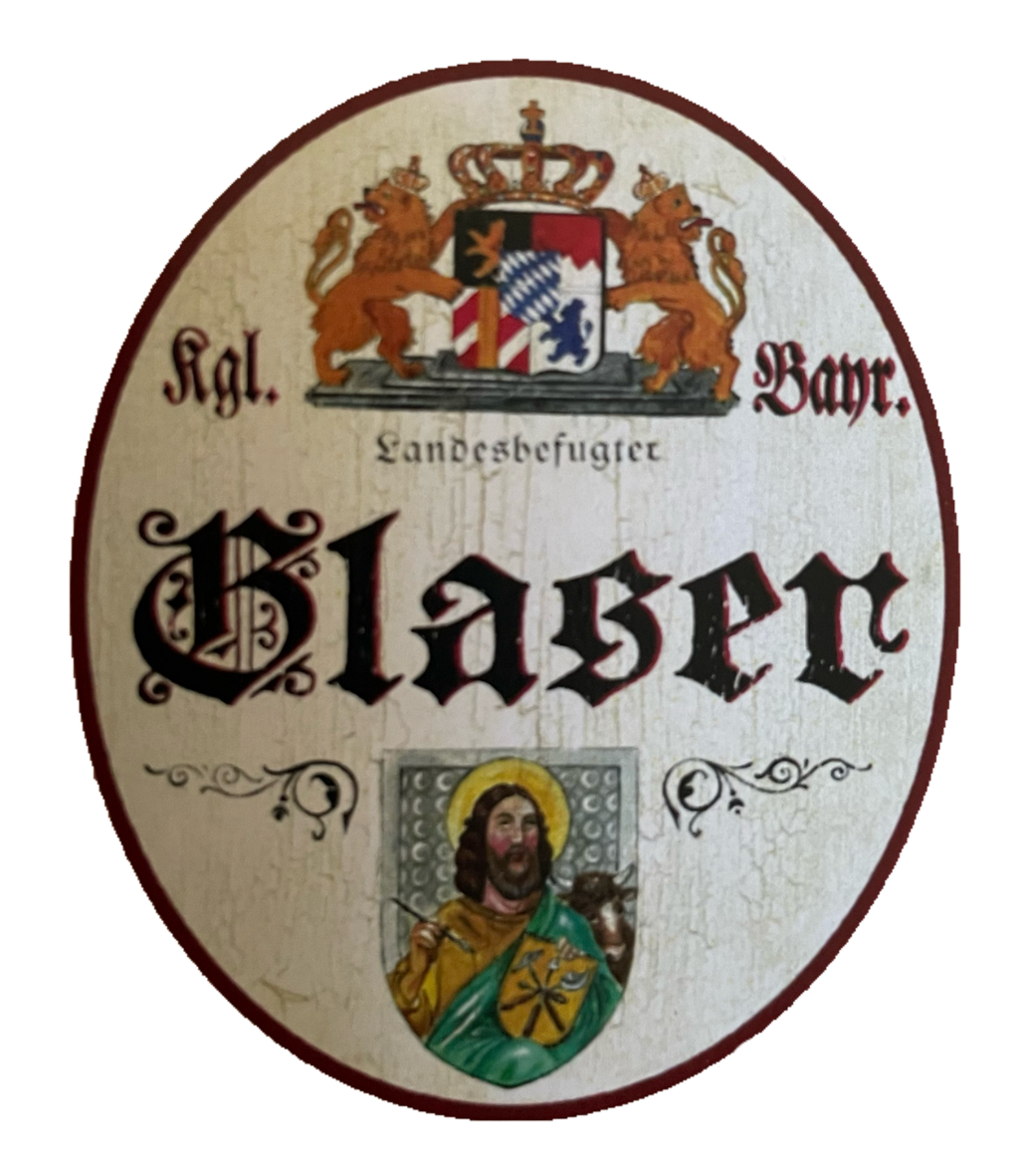 Nostalgie Holzschild Bayern Königlich Bayerischer Landesbefugter Glaser Schild