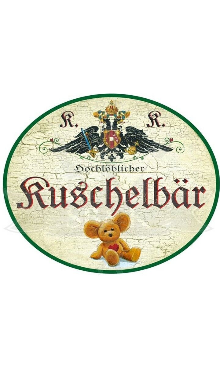 KuK Nostalgie Holzschild "Kuschelbär"