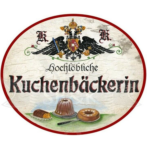 KuK Nostalgie Holzschild "Kuchenbäckerin Guglhupf"