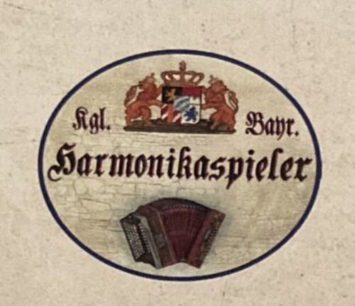 Nostalgie Holzschild Bayern Königlich Bayerischer Harmonikaspieler Schild