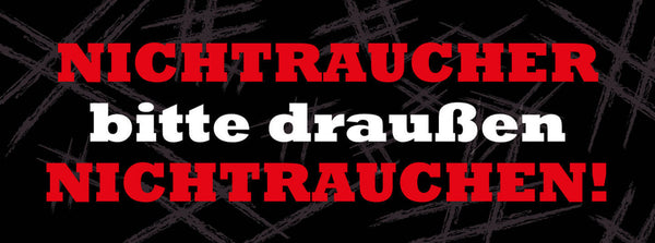 Schild Nichtraucher Bitte Draussen Nicht Rauchen Zigarette 27 x 10 Blech od.Holz