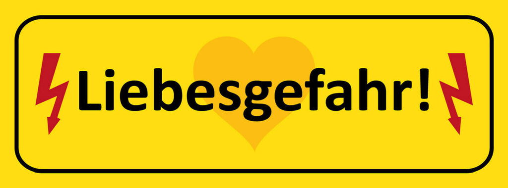 Schild Achtung Liebesgefahr Liebe Herz Beziehung Ehe Paar 27 x 10 Blech od.Holz
