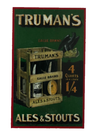Nostalgie Holzschild Truman's Ales & Stouts Alkohol Brauerei London GB UK Schild