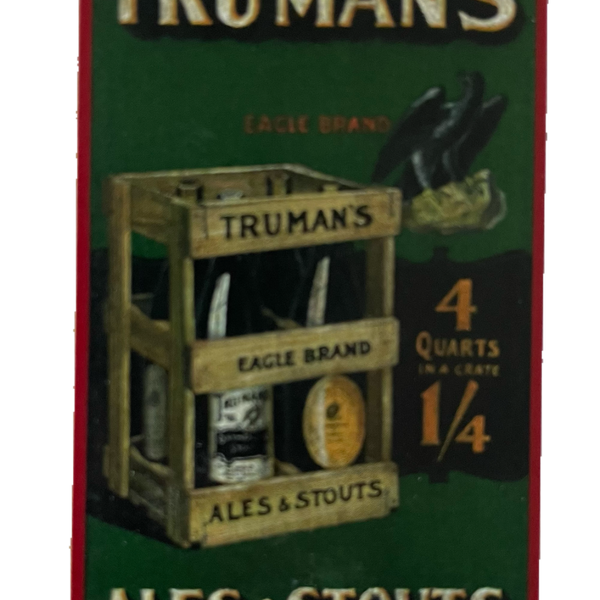 Nostalgie Holzschild Truman's Ales & Stouts Alkohol Brauerei London GB UK Schild
