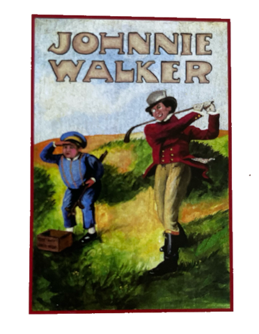 Nostalgie Holzschild Johnnie Walker Scotch Whisky Alkohol Golf Spielen Schild