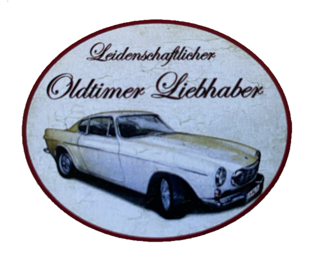Nostalgie Holzschild Leidenschaftlicher Oldtimer Liebhaber Volvo Schild