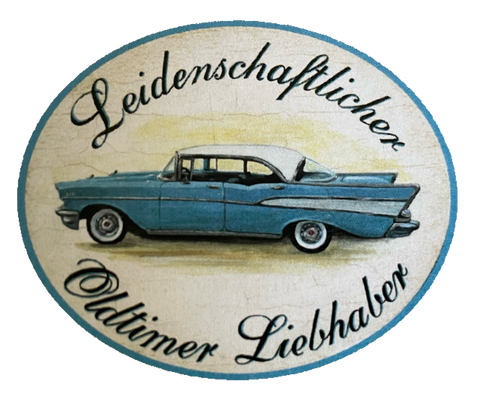 Nostalgie Holzschild Leidenschaftlicher Oldtimer Liebhaber Cadillac Schild