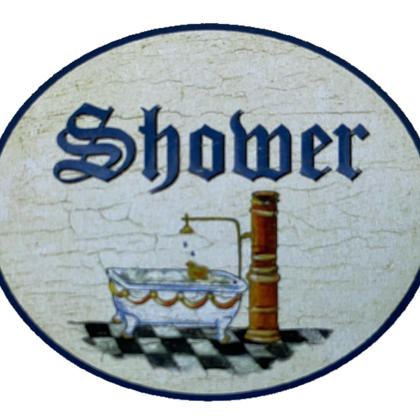 Nostalgie Holzschild Shower Dusche Duschen Badewanne Baden Badezimmer Bad Schild