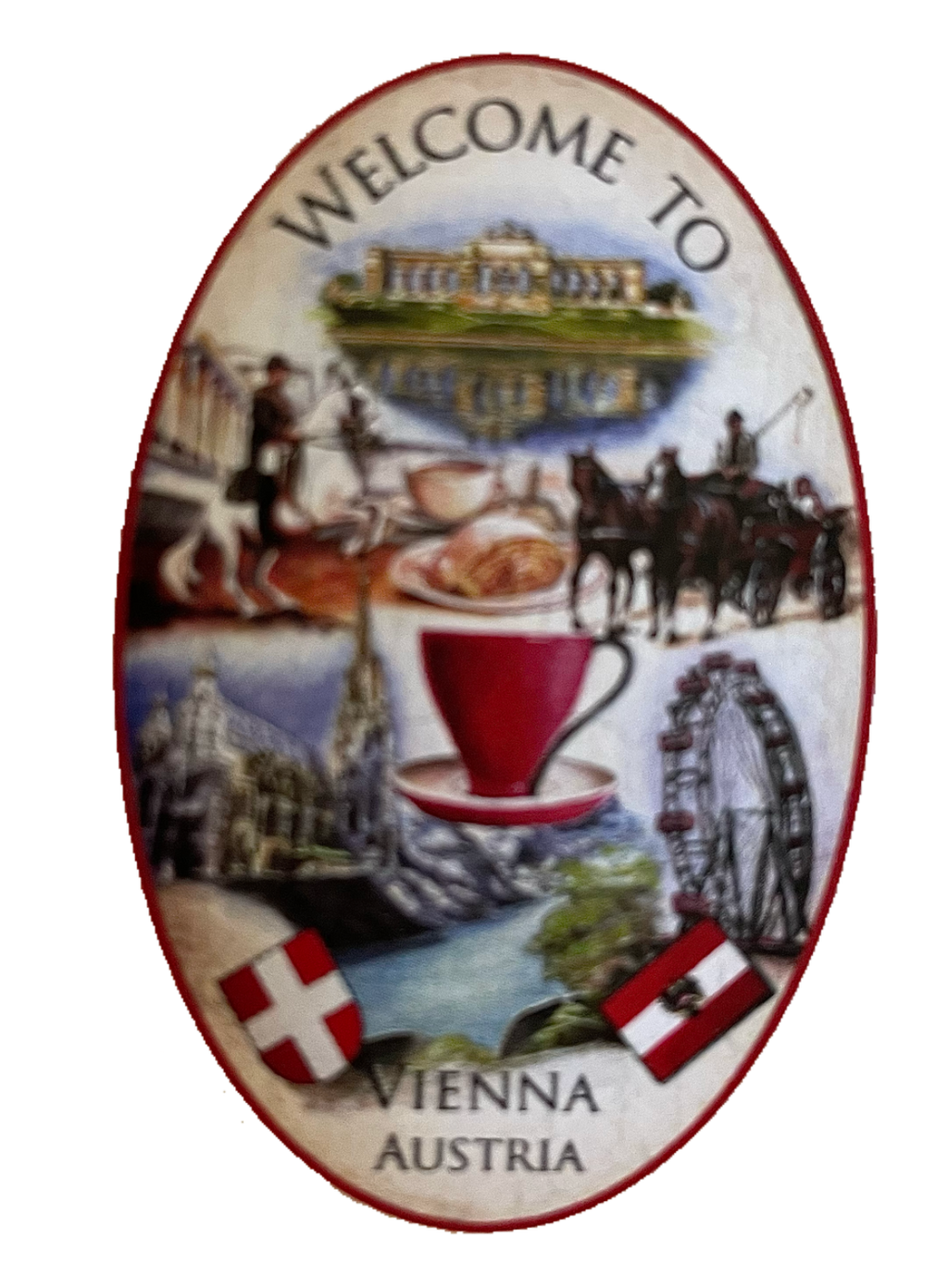 Nostalgie Holzschild Welcome To Vienna Austria Willkommen Wien Österreich Schild