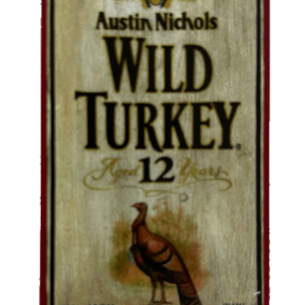 Nostalgie Holzschild Austin Nichols Wild Turkey 12 Alkohol Bourbon Whisky Schild