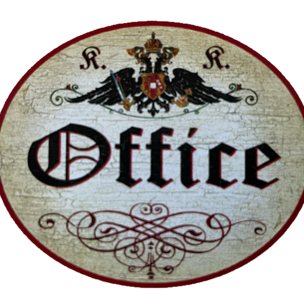 KuK Nostalgie Holzschild Office Büro Verwaltung Firma Arbeit Schild