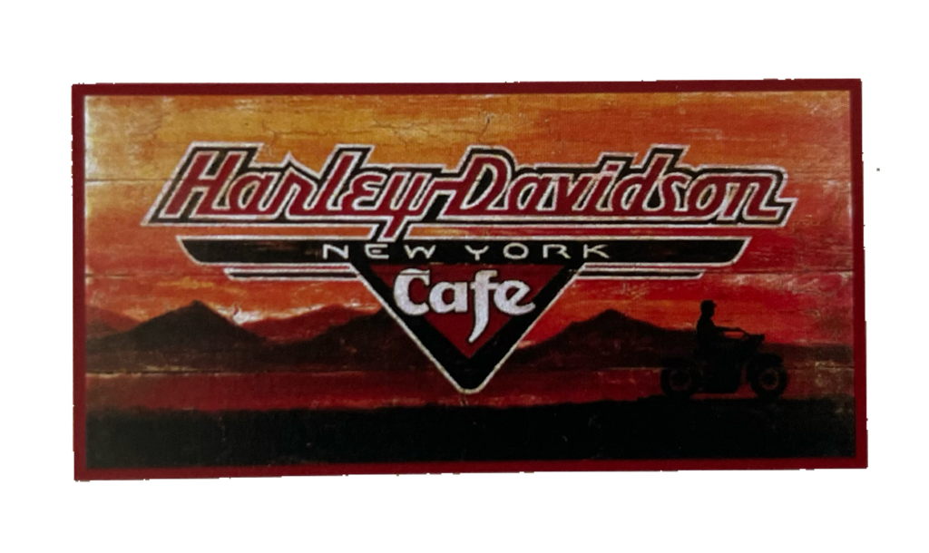 Nostalgie Holzschild Harley Davidson New York Cafe Motorrad Bar Kaffee Schild