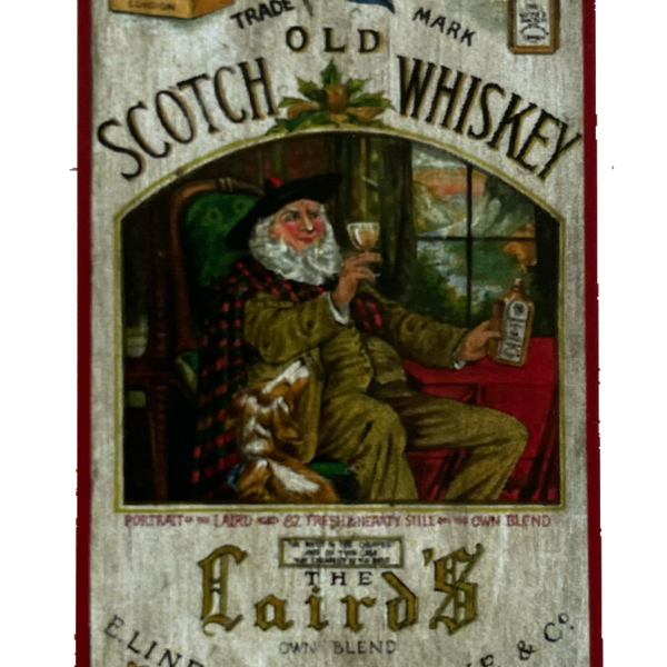 Nostalgie Holzschild The Laird's Scotch Old Whisky Alkohol London GB UK Schild