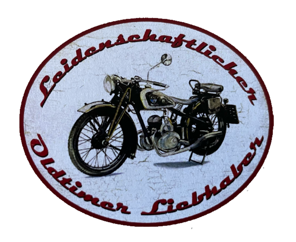 Nostalgie Holzschild Leidenschaftlicher Oldtimer Liebhaber NSU Motorrad Schild