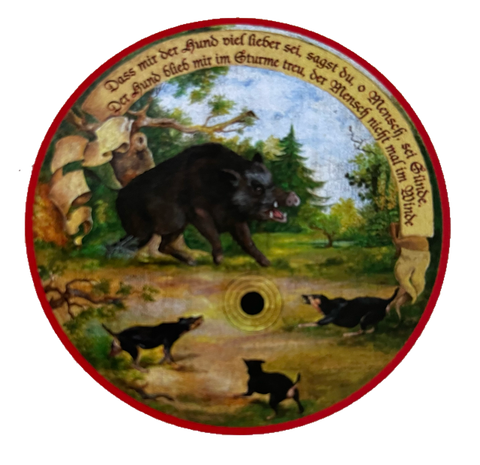 Nostalgie Holzschild Schützenscheibe Das Mir Der Hund Viel Lieber Sei Schild