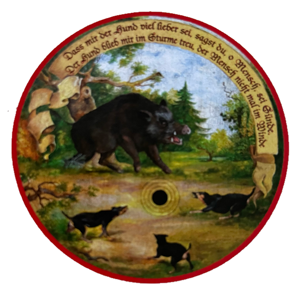 Nostalgie Holzschild Schützenscheibe Das Mir Der Hund Viel Lieber Sei Schild
