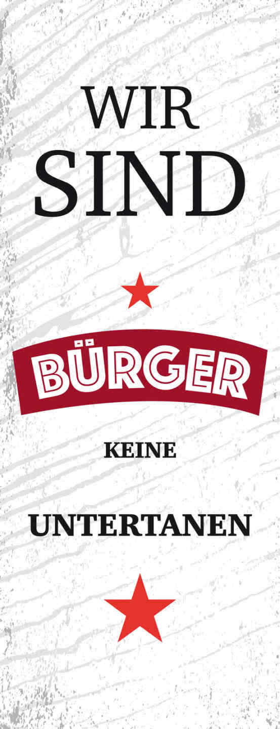 Schild Wie Sind Bürger Keine Untertanen Demokratie Politik 27x10 Blech od.Holz