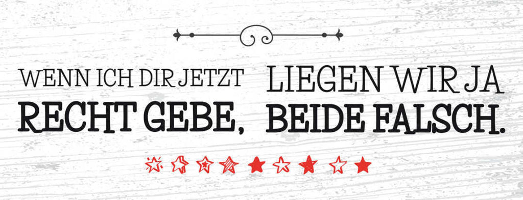 Schild Wenn Ich Dir Jetzt Recht Gebe Liegen Wir Ja Beide Falsch Sich Irren 27x10