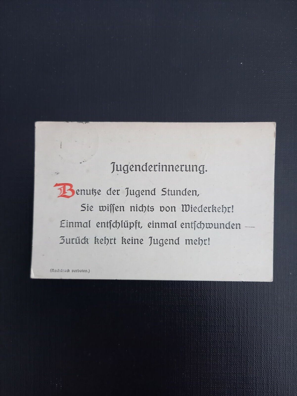 Spruchkarte Jugenderinnerung Jugend 401128 gr A
