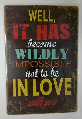 Nostalgie Retro Blechschild Spruch Liebe love 30x20 50185