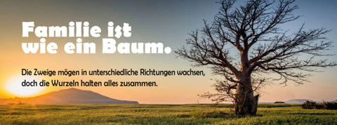 Schild Familie Ist Wie Ein Baum Zweige In Unterschiedliche Richtungen Wurzeln