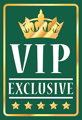 Schild VIP Exclusive 12x18 / 20x30 / 30x40 Blech od. Holz