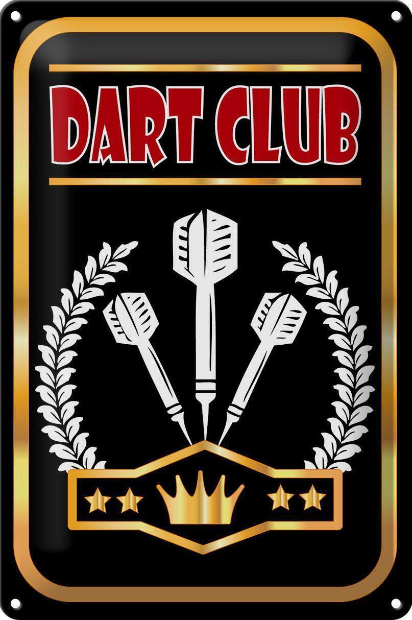 Schild Dart Club 12x18 / 20x30 / 30x40 Blech od. Holz
