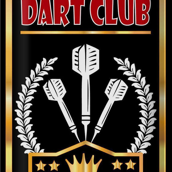 Schild Dart Club 12x18 / 20x30 / 30x40 Blech od. Holz